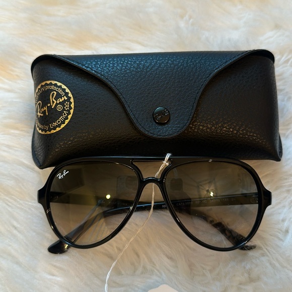 NWT Ray-Ban Cats 5000 Black Aviator Sunglasses! 🕶️ - Picture 1 of 11